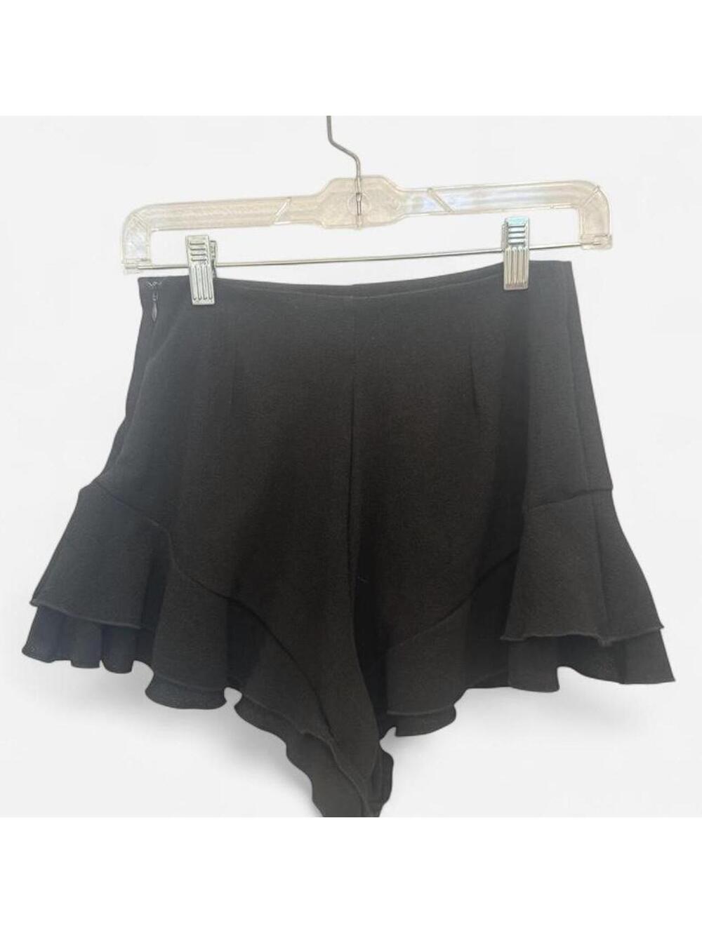 Nasty Gal Black Ruffle Skort